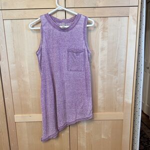 Purple Sleeveless Top with Pocket